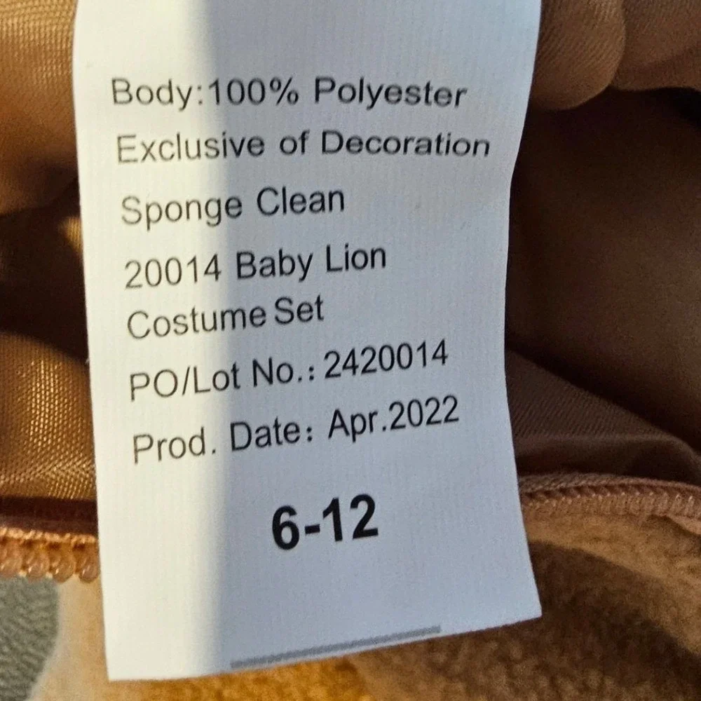 Spooktacular Creations Baby Lion Costume Set Brown 6-12 Months 20014